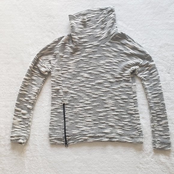 CONVERSE One Star Cowl Neck Pullover Sweater Side Zip SZ XS - Picture 3 of 14